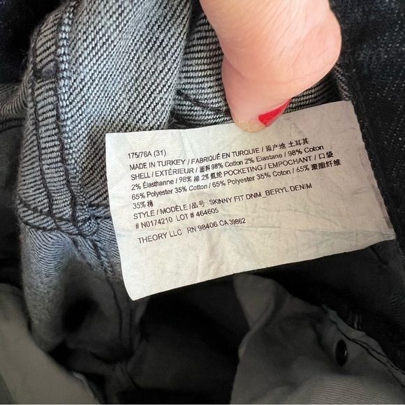 Theory Men’s Beryl Skinny Fit Jeans in Washed Indigo - Picture 9 of 9